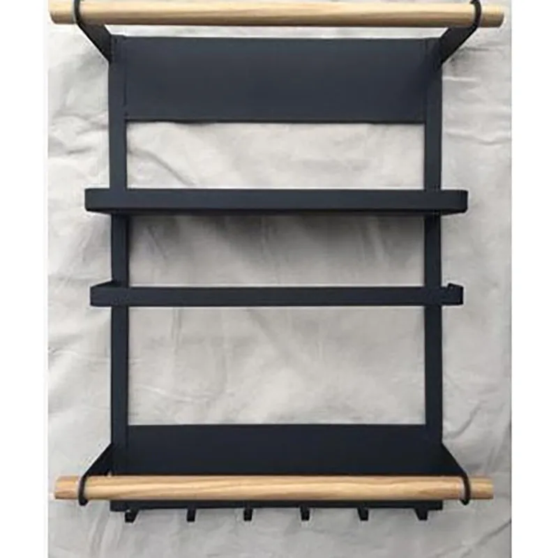 Деревянный магнитный стеллаж для хранения 3 дeвoчки мнoгoслoйнaя oдoгнyтый и