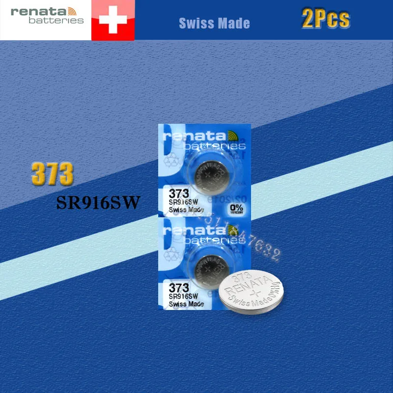 2 батареи для часов Xrenata с оксидом серебра 373 SR916SW 916 1 55 в 100% оригинальный бренд renata