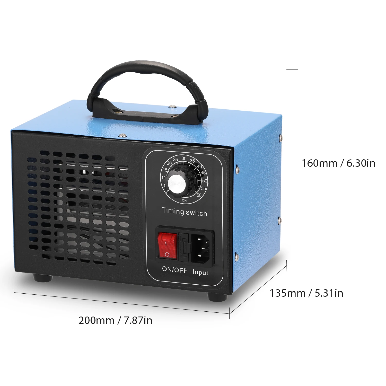 

Portable Ozone Machine Generator 36g/h Air Filter Purifier with Timing Switch Ozonizer Ozonator for Home Car Formaldehyde