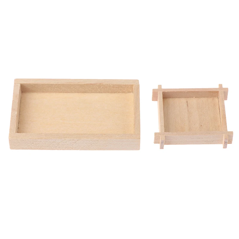 

1:12 Wood Frame DIY Wooden Doll House Miniatures Accessories dollhouse kitchen Wooden Box Miniature Kitchen Accessories