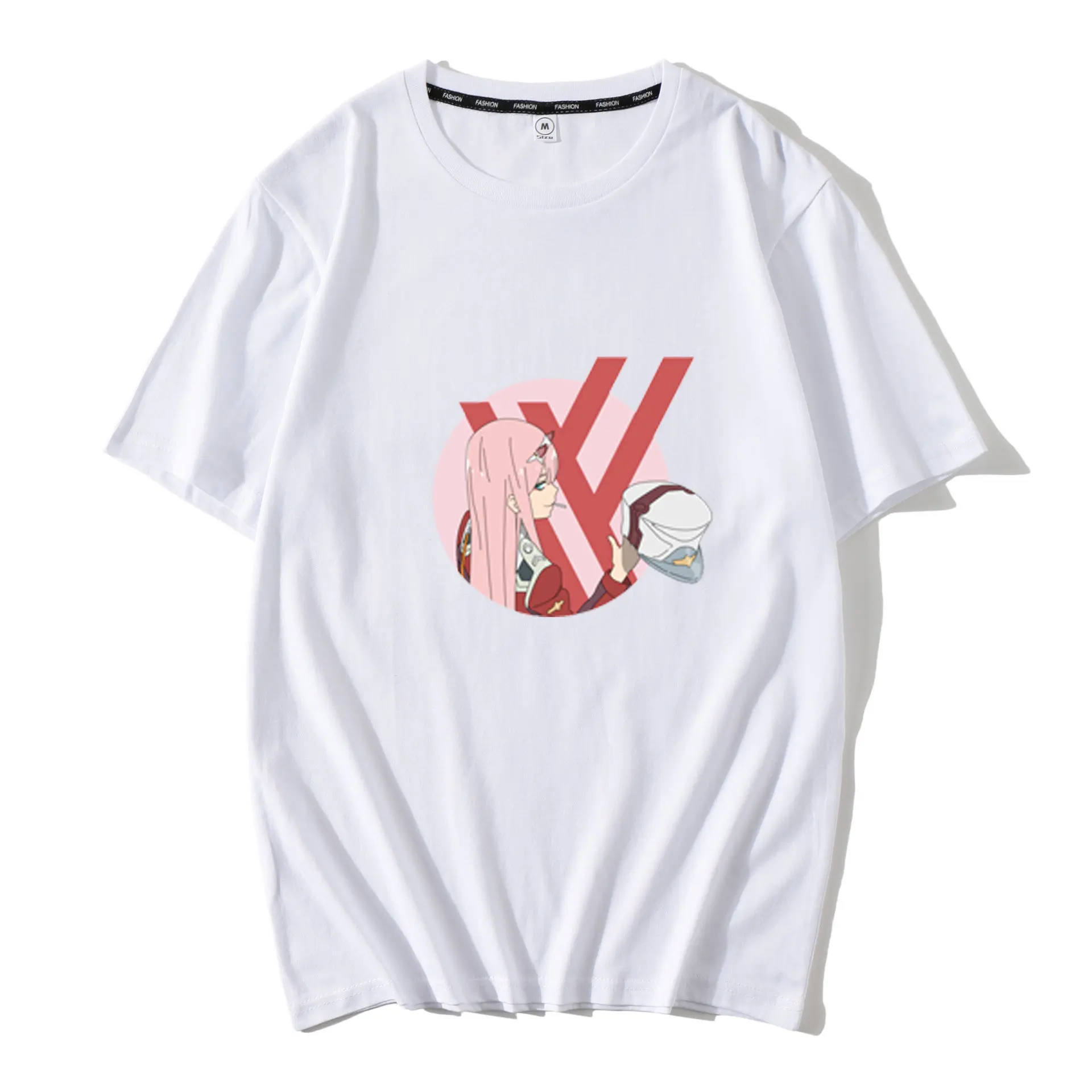 Darling в Franxx аниме Harajuku ноль два для девочек Футболка с принтом мужчин/Женские топы