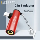 ! ACCEZZ 2 в 1 адаптер освещения, зарядка, прослушивание музыки для iPhone 7 8 Plus наушники 3,5 мм разъем, разветвитель заряда для Iphone XS MAX XR