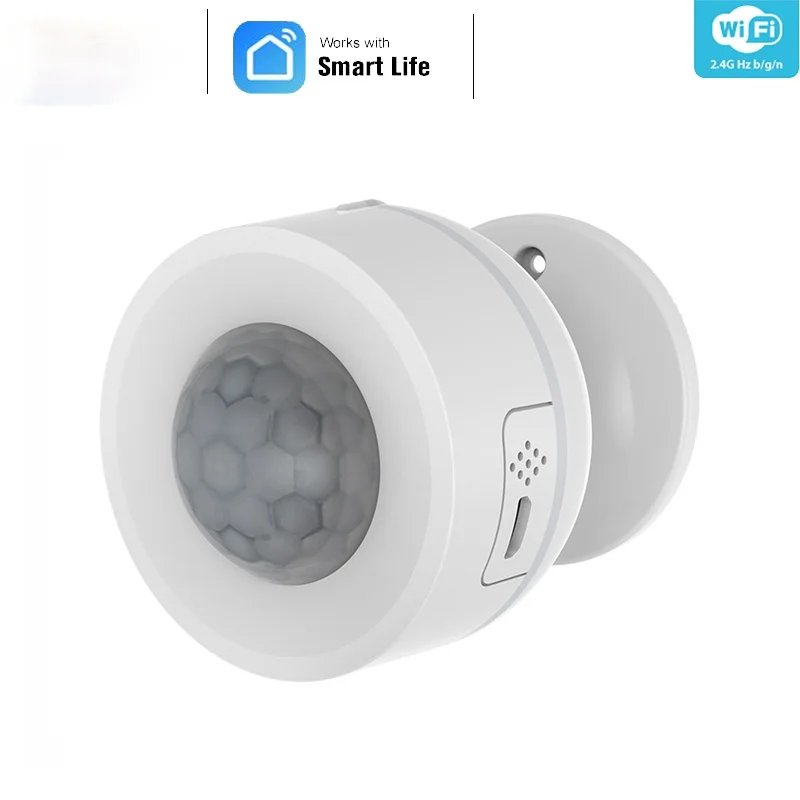 

Smart PIR Motion With Temperature Humidity Sensor Wifi USB Charge Motion PIR Detector For Smart Home Automation