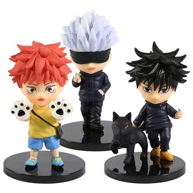

Jujutsu Kaisen Itadori Yuji Gojo Satoru Fushiguro Megumi Q Version Mini PVC Figures Model Dolls Cute Gift Toys