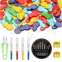 27pcs sewing tool sets needle threaders sewing needles seam ripper metal thimble thread cutter for needlework craft
