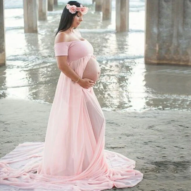 Pregnancy Dress Photography Props Dresses for Photo Shoot Maxi Gown Dresses Maternity Clothes for Pregnant Women Premama Vestido