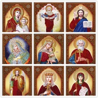 5d diy painting character religious round diamond painting diamond diy home decoration embroidery mosaic partial drill paintings