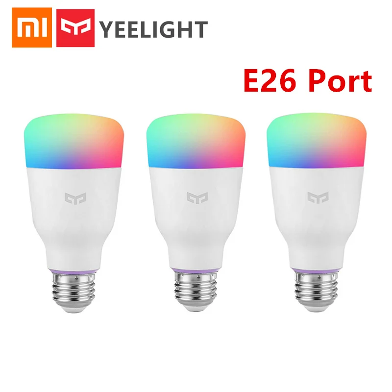 [Английская версия] Mijia Yeelight Смарт светодиодный лампы Красочный 800 люмен 10 Вт E26 лимон умная лампа для Mi Home приложение белый параметр/RGB
