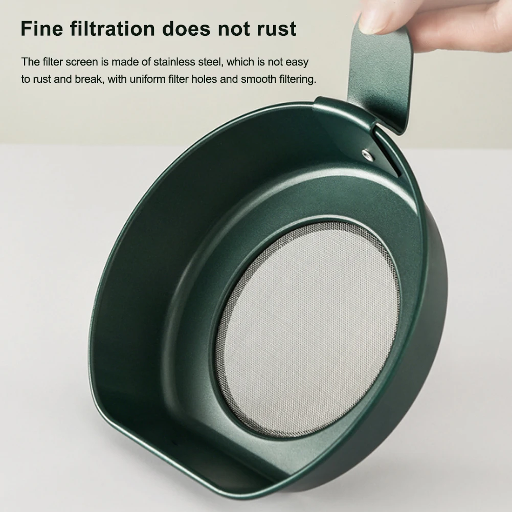 

1.7L Oiler Filter Household Stainless Steel Mesh With Lid Oil Bottle Kitchen Oil Storage Filter Artifact Lard Residue Oil Tank