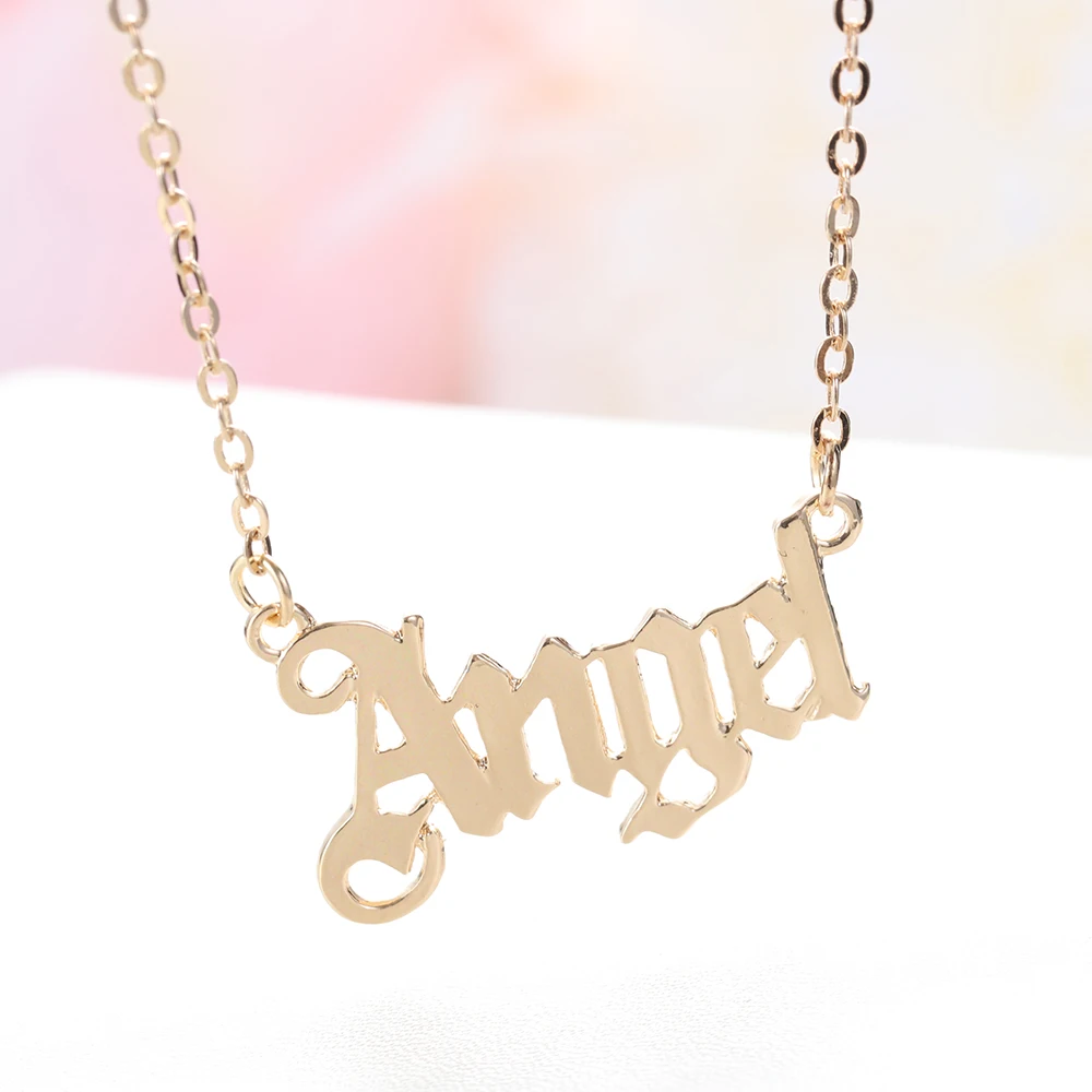 Женское ожерелье с подвеской в виде букв золотого/серебряного цвета|Ожерелья