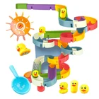 Детские игрушки для ванной сделай сам, настенная присоска, Мраморная гоночная дорожка для ванной комнаты, Детская игровая игрушка для игр в воде, набор для детей