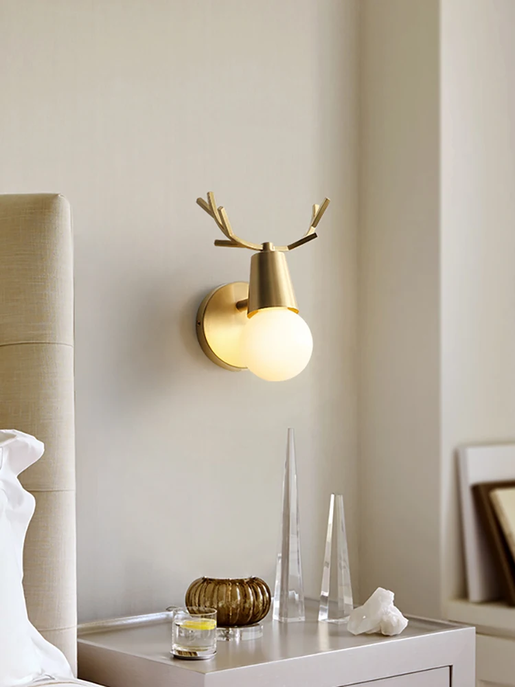 MOONSHADOW Настенные светильники Светодиодный Полный латунь Регулируемый