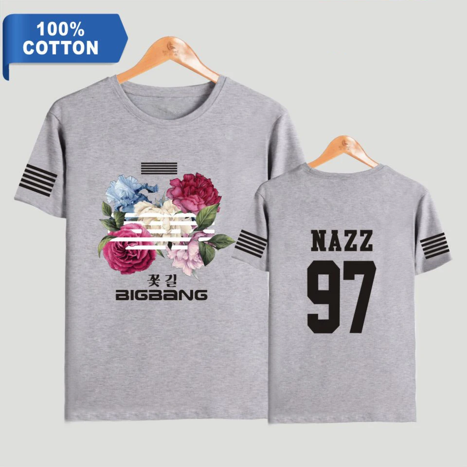 Flower Road Print Tshirt Men Women T Shirt Fashion Harajuku Short Sleeve Summer Comfortable Breathable T-shirts Bigbang T-shirt | Женская