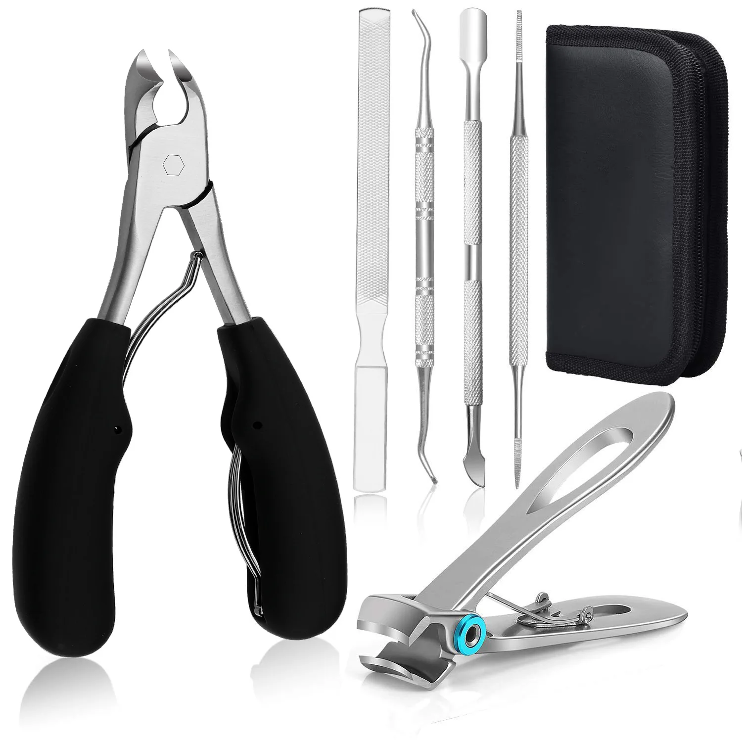 6PCS/SET Manicure Tools Kit Pedicure Nail Clipper Cutter Set Nipper Pedicur Cuticle Scissors Ingrown Toenail Correction Podiatry