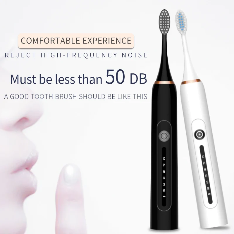 

Newest Sonic Electric Toothbrushes for Adults Smart Timer Rechargeable Whitening Toothbrush 4 Brush Head USB Rechargeable Tooth
