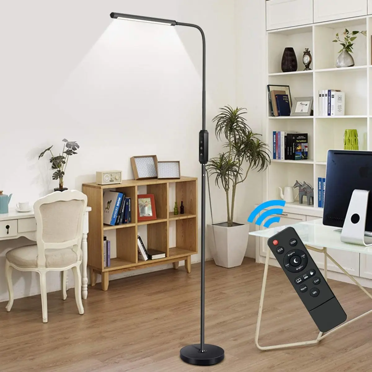 

LED Floor Touch Standing Lamps 5 Brightness Levels & 5 Colors Temperatures10W Dimmable LED Gooseneck for Living Room Bedroom