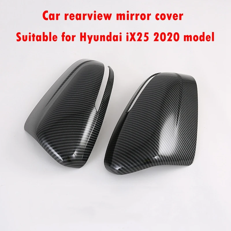 

ABS Carbon Fiber Pattern Car Exterior Mirror Protective Shell Car Exterior Decoration Accessories Suitable for Hyundai Ix25 2020