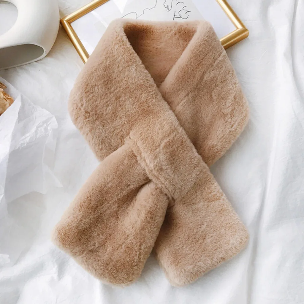 Leopard Print Scarf Warm Women Fur Scarves Fashion Poncho Autumn Winter Faux Villus Outerwear for women Stole | Аксессуары для