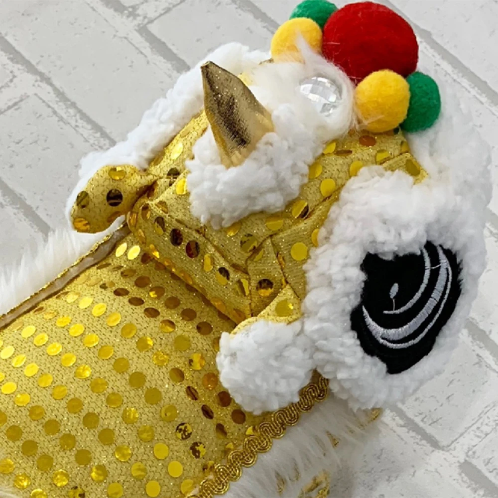 Забавная Одежда для собак 2020 новогодний костюм питомцев китайский с блестками