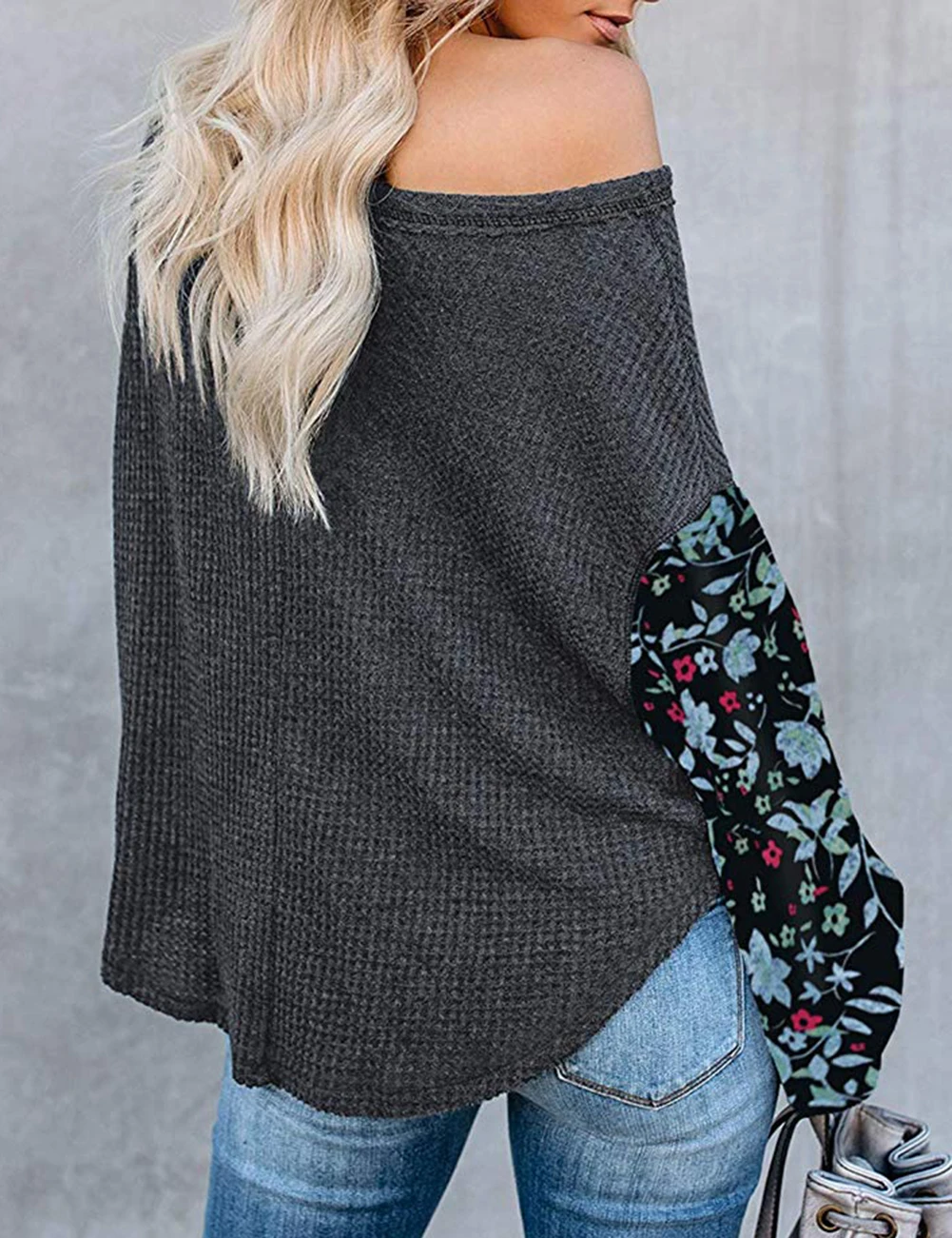 FADZECO Осень Зима Новая женская одежда круглый воротник длинный рукав Топ