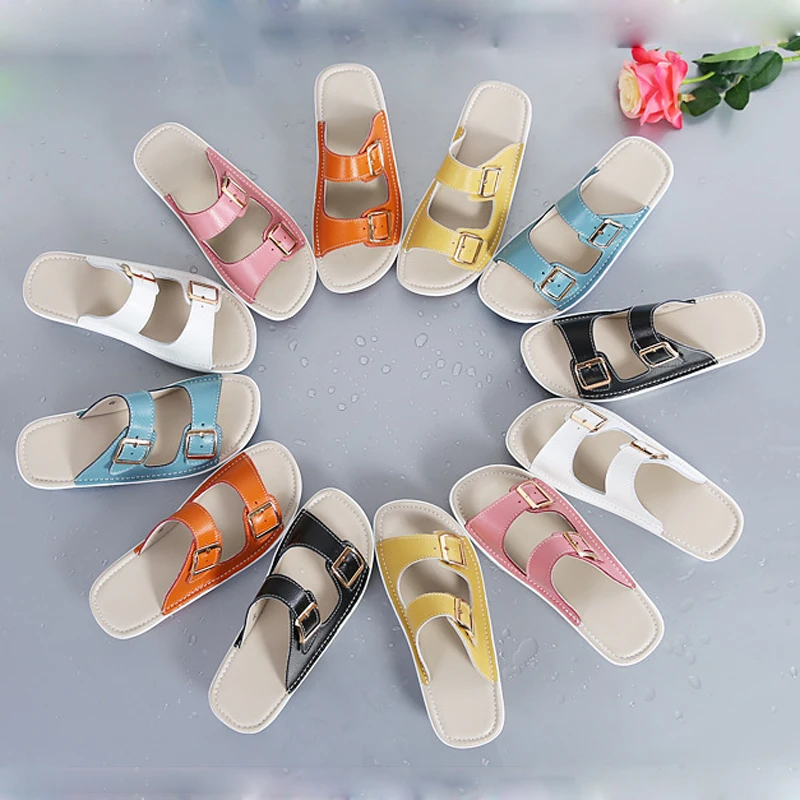 HEE GRAND/Новинка 2019 года шлепанцы Летняя обувь из спилка женская на платформе с