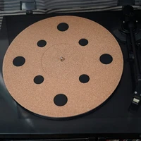 cork rubber record pad turntable flat mat for vinyl lp record players for djs help reduce noise due to static and dust