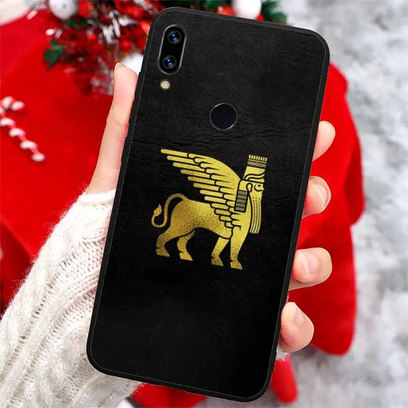 

Lamassu Assyrian Winged Lion Retro art Phone Case For Xiaomi Redmi note 7 8 9 t k30 max3 9 s 10 pro lite