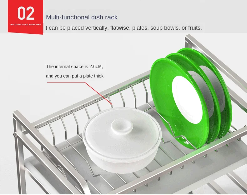 Стеллаж для кухонной посуды из нержавеющей стали сушилка сушки дренажных шкафов