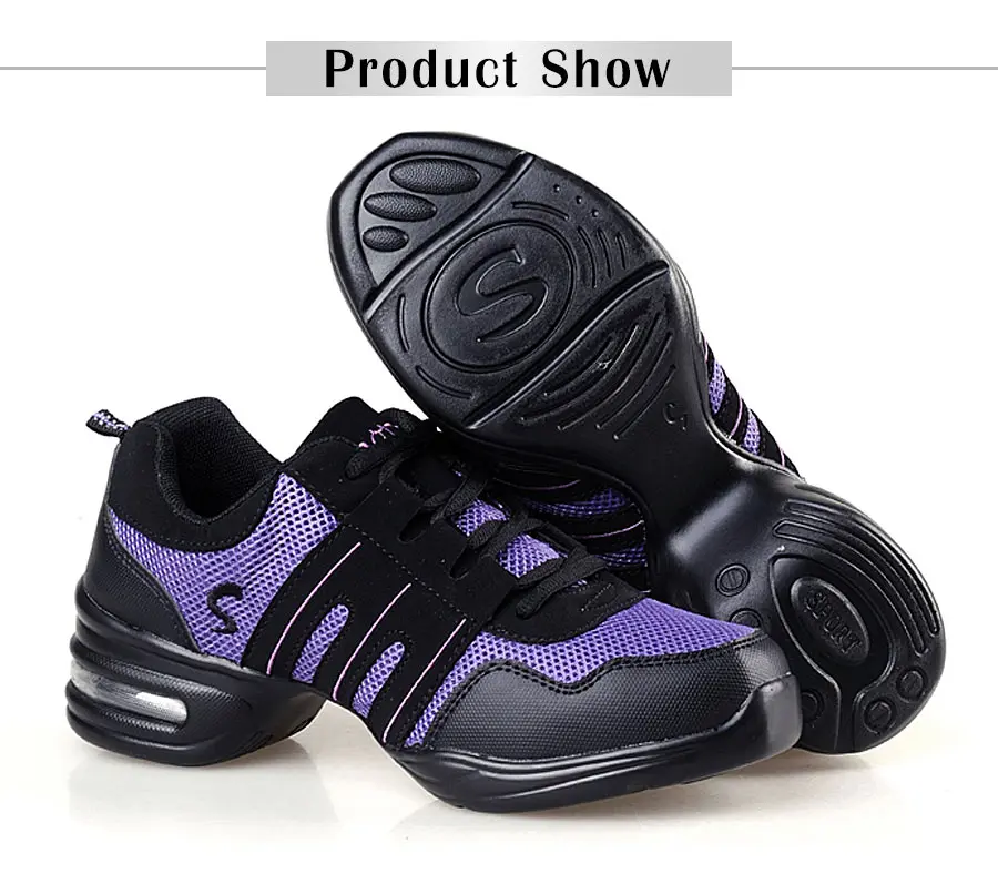 Women's Soft Bottom Jazz Hip Hop Dance Sneakers Lightweight Breathable Woman Dancing Shoes Ladies Modern Sports Dance Shoes