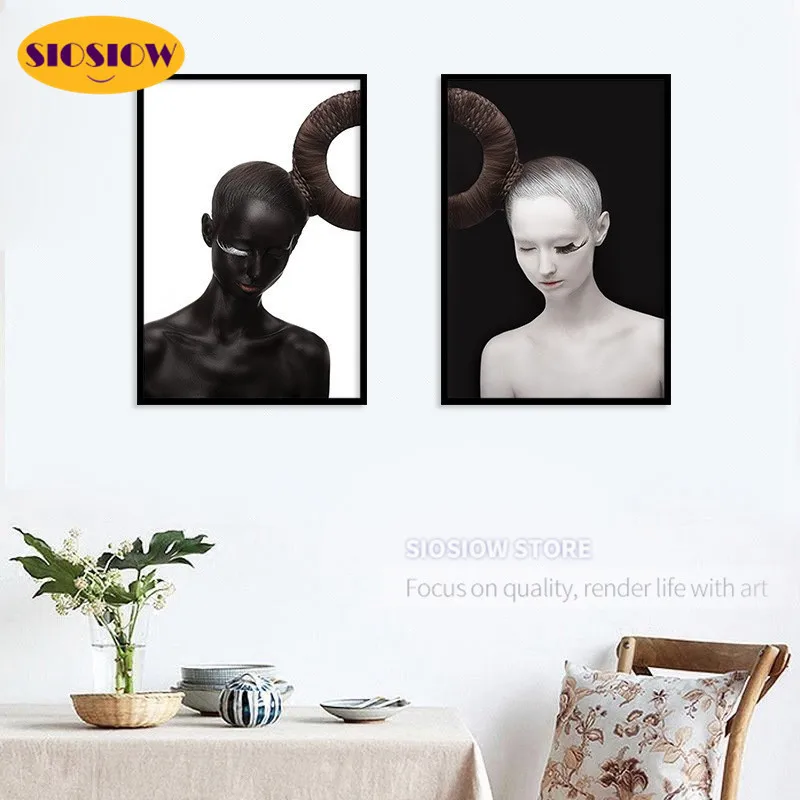 5D черно-белая Африканская женщина алмазная живопись сделай сам - Цена: 655,18 руб.