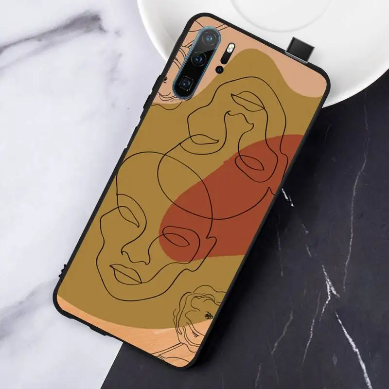 

Poster Minimalist Face artwork sketch Phone Case For Huawei honor Mate P 10 20 30 40 Pro 10i 9 10 20 8 x Lite