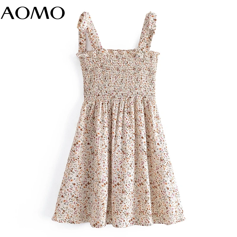 

Женское мини-платье с цветочным принтом, без рукавов