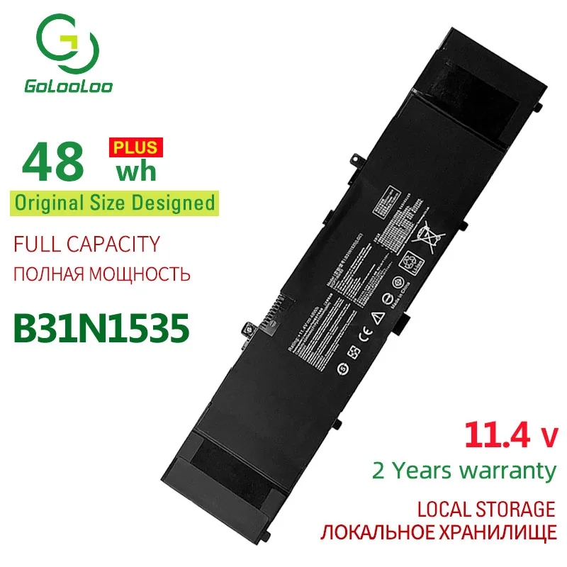 48Wh 11 4 v B31N1535 Аккумулятор для ноутбука ASUS ZenBook UX310 UX310UA UX310UQ UX410 UX410UA UX410UQ U4000U U400UQ RX310U -