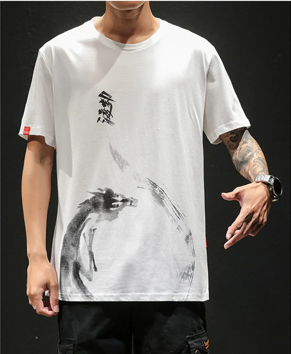 Футболка мужская с круглым вырезом модная Повседневная дышащая принтом аниме и