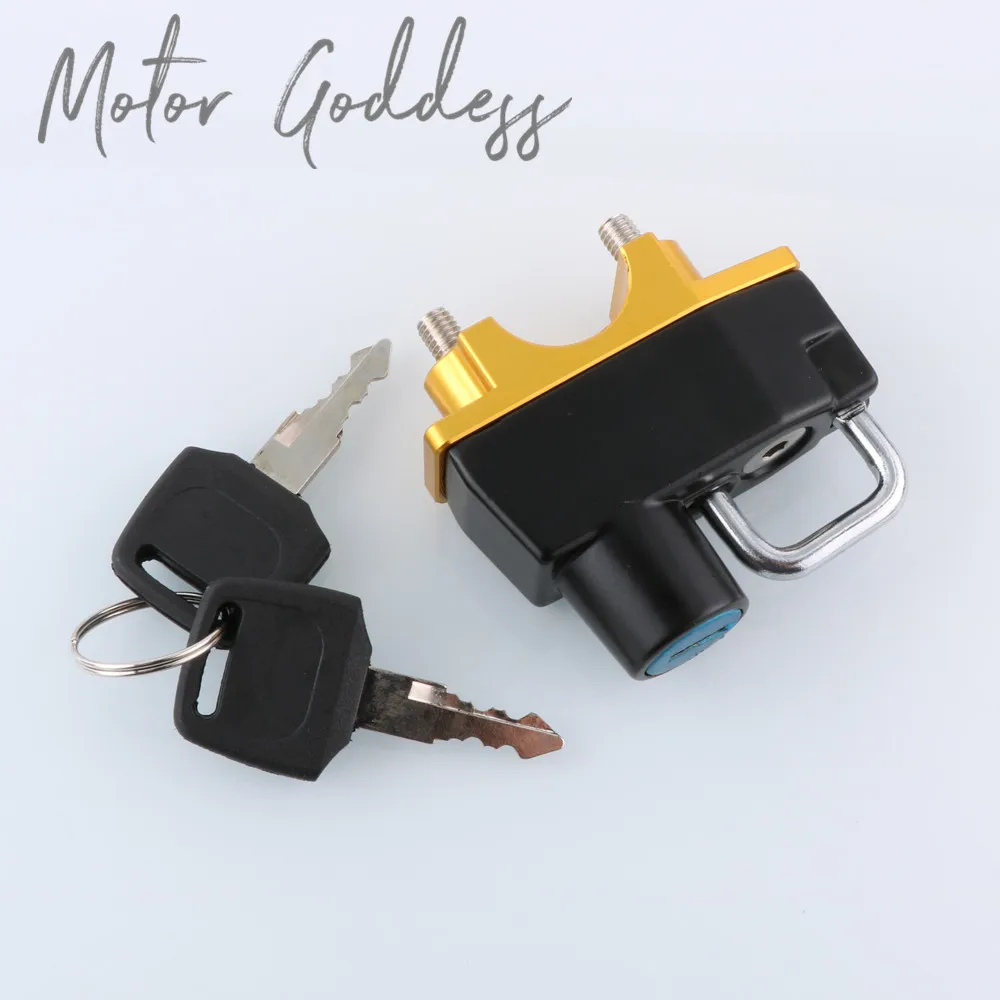 Замок для мотоциклетного шлема подвесной крючок 2 ключа прочный Руль Зажим Для