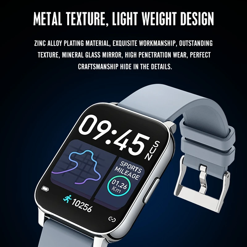 

Smart Watch IP67 Waterproof 1.69 Inch Large Screen with Heart Rate Blood Pressure Monitoring for Android IOS