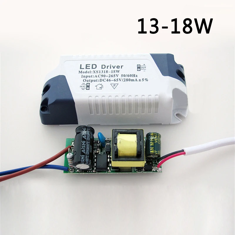 3 ~ 24 Вт светодиодные фары 12 28v постоянного тока до Ac90 265v Драйвер Питание адаптер