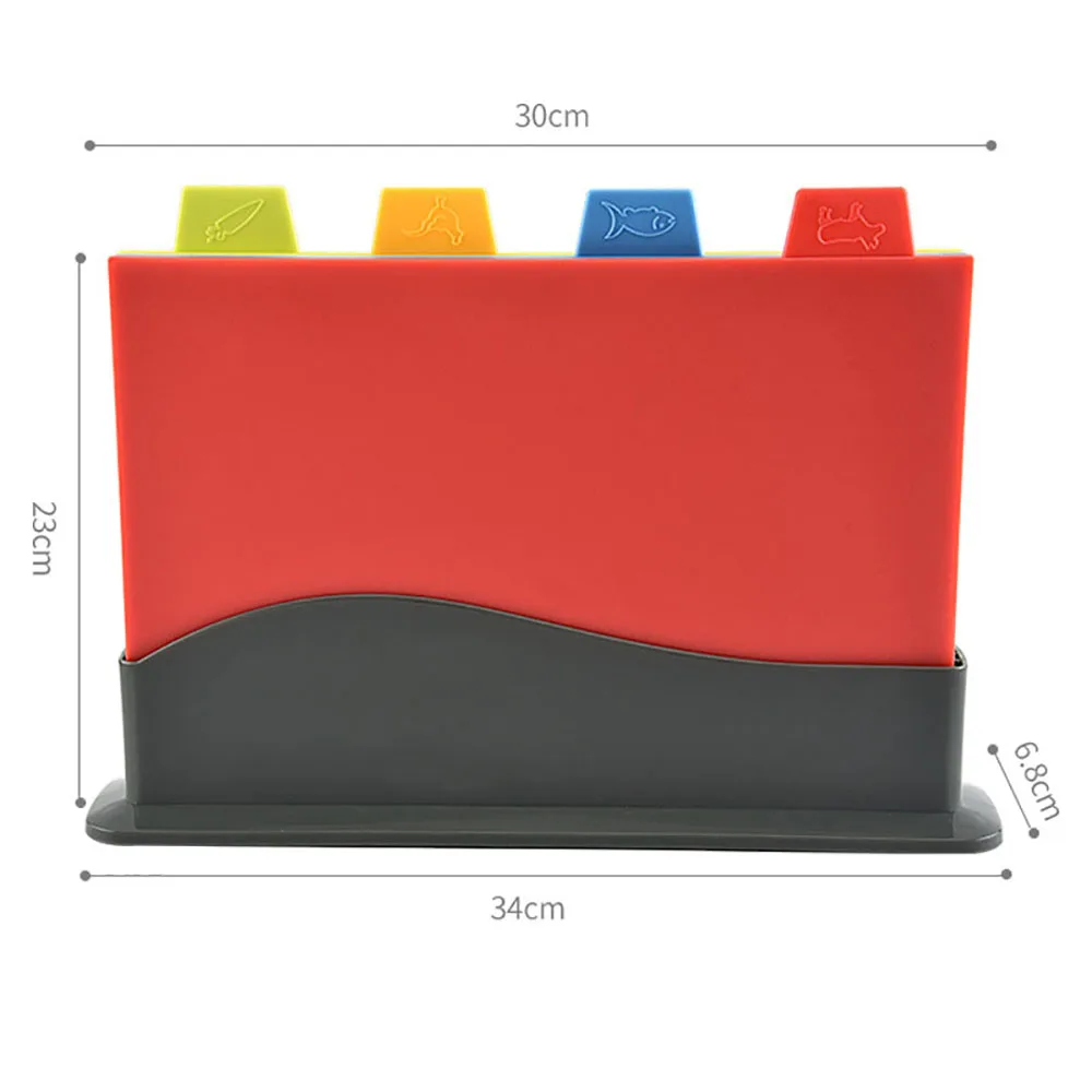 

Chopping Board Set Nonslip Plastic Cutting Boards With Stand Kitchen Tableware Plastic Cutting Board 2020 Hot