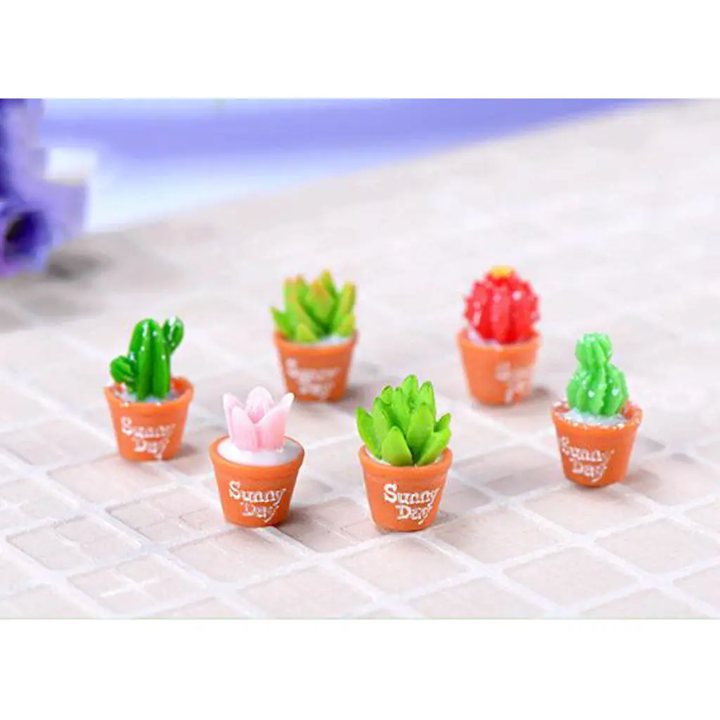

6Pcs Artificial Succulent Plants Mini Potted Succulents Picks for Home Table