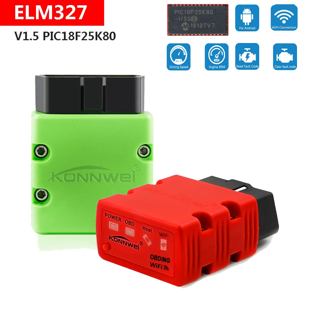 2020 ELM327 OBD2 автомобильный диагностический инструмент Wifi V1.5 PIC18F25K80 для FIAT OPEL Acura TSX MDX
