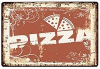 printed retro pizza tin sign wall hanging decoration painting plaque sign propsoutdoorindoor wall art lead