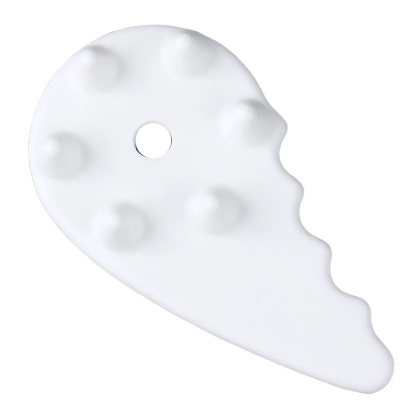 Ceramic Guasha Board Head Massage Facial Neck Scraping Plate Press Points Acupuncture Hand Pull Rib Instrument White | Красота и