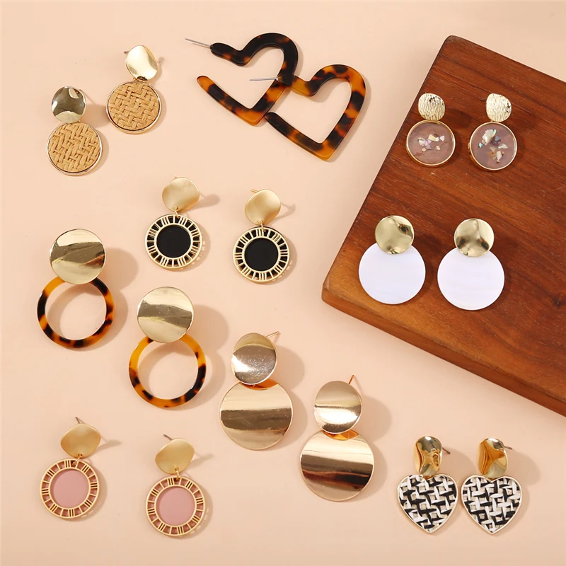 IF YOU 2019 новые модные геометрические металлические серьги для женщин богемные