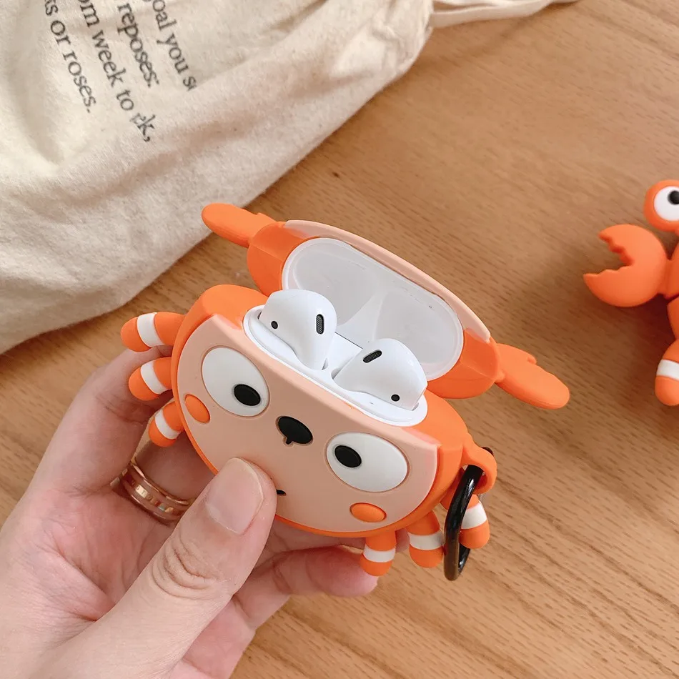 3D Медведь Тыква наушники в форме кота чехол для AirPods силиконовый олень милый мультфильм чехол для Apple Air pods чехол аксессуары коробка