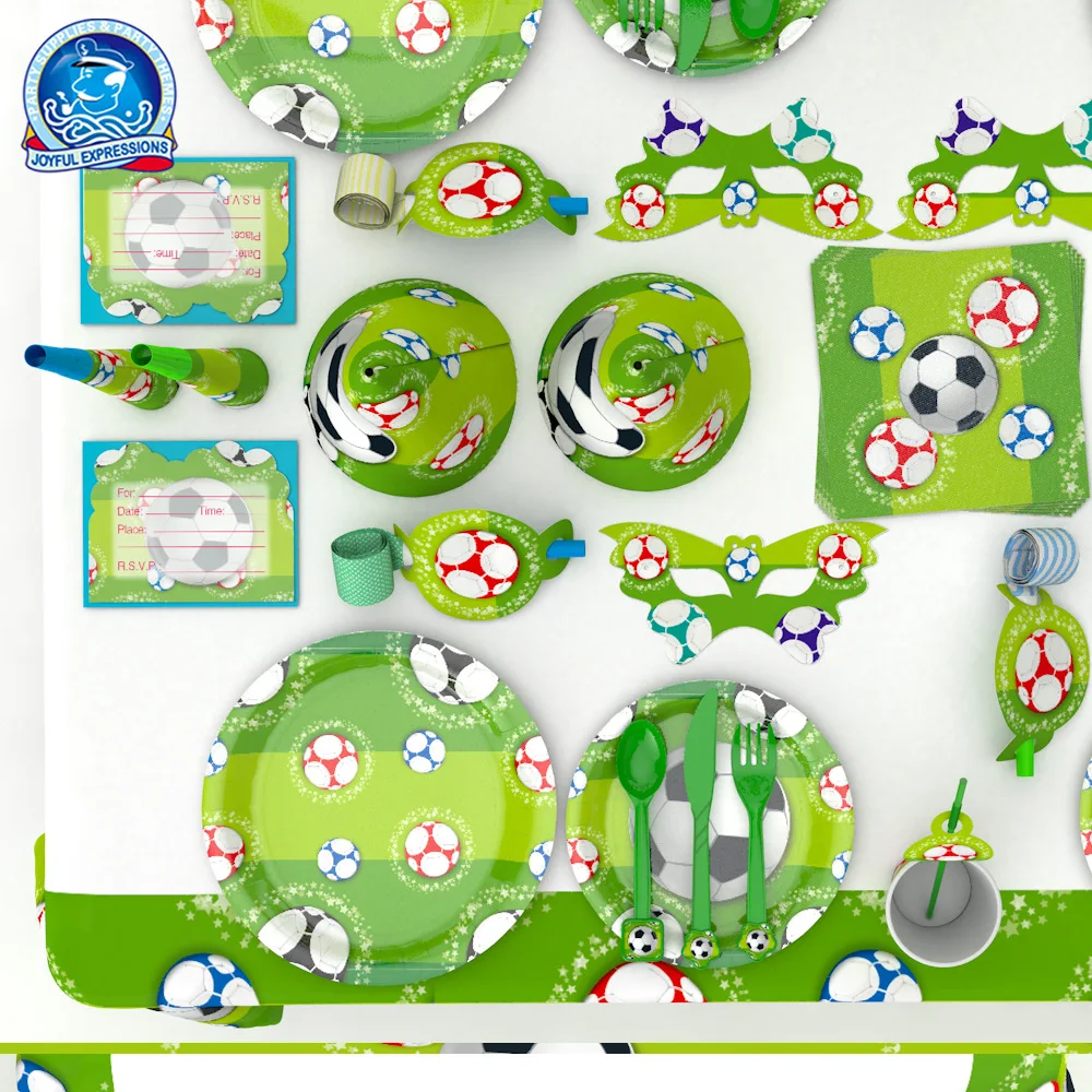 

186Pcs football Theme Cup Plate Napkin Kid Birthday Party Decoration Party Event Supplies Favor Items For Kids 10 People use