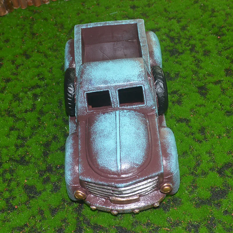 Maceta de resina con forma de coche Retro, maceta de escritorio, florero de bons&aacute;i, modelo de coche, suministros de jard&iacute;n, decoraci&oacute;n del hogar, maceta de suculenta-1