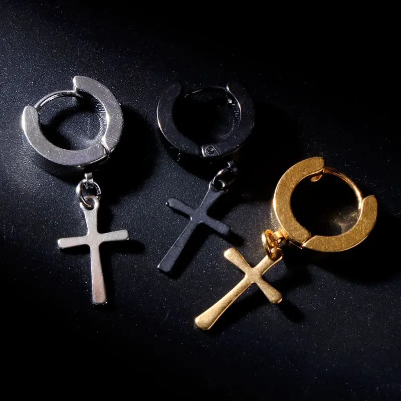 1 шт. шикарные серьги гвоздики с крестом ювелирные изделия подвески модные