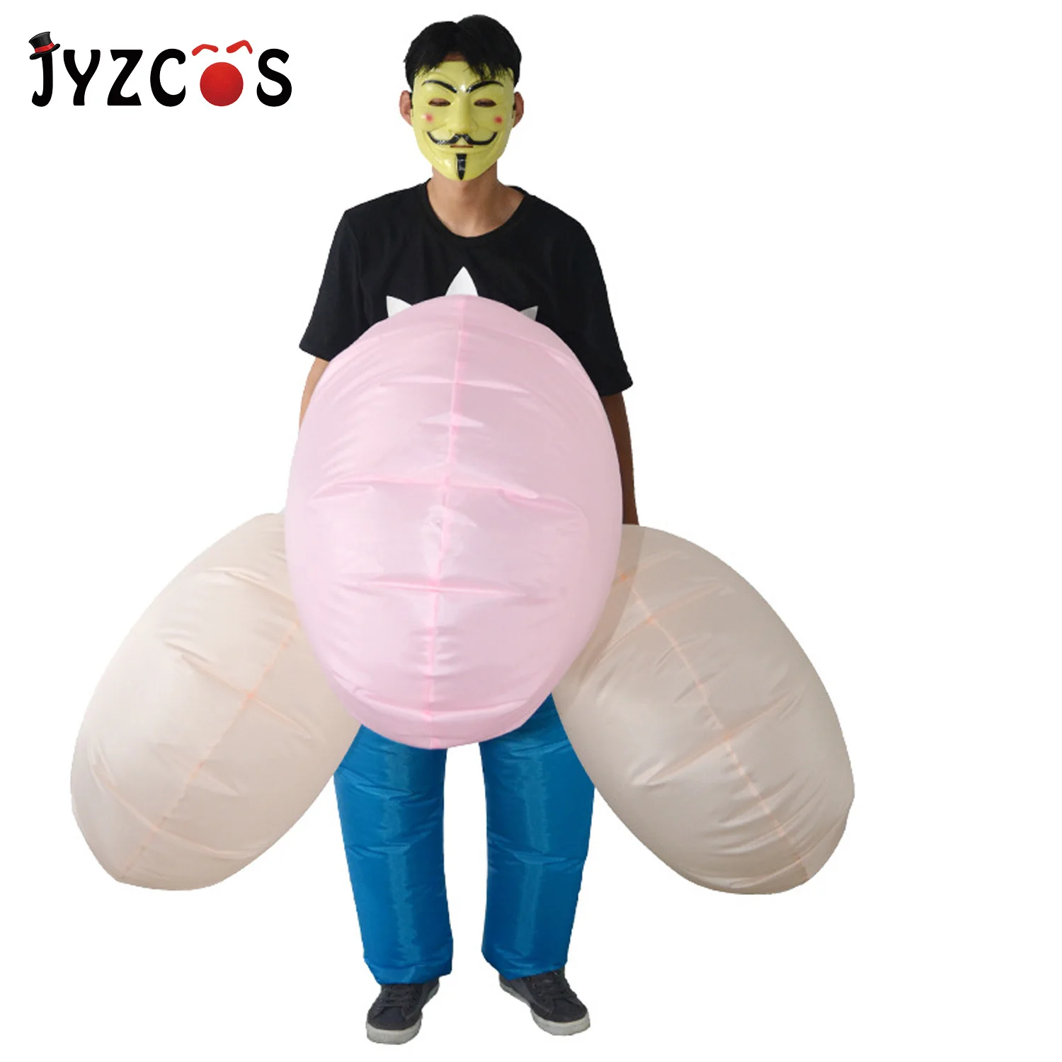 JYZCOS взрослый сексуальный надувной костюм-пенис костюм талисмана на Хэллоуин для мужчин и женщин костюмы Дик комбинезон Забавное платье для косплея