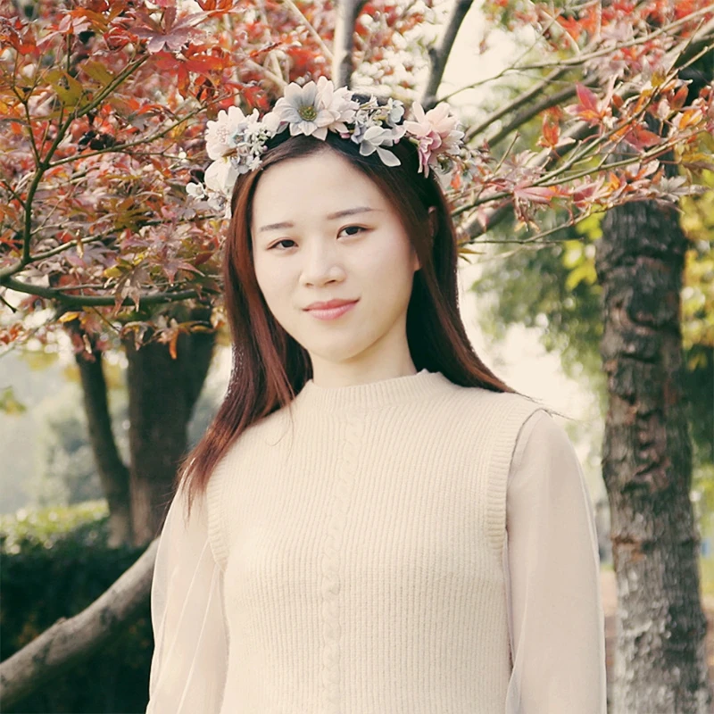 В богемном стиле с цветочным принтом Повязка для волос Венок Свадебная цветочная