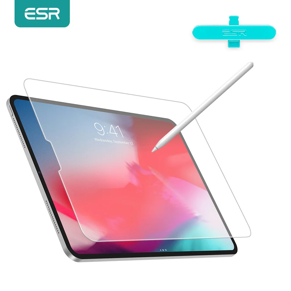 

ESR Paper Feel Screen Protector for iPad Pro 9.7/10.5/11/12.9 2018 2020 Mini 5/4 iPad 7th 6th iPad Air 3 2 1 Writtable Soft Film